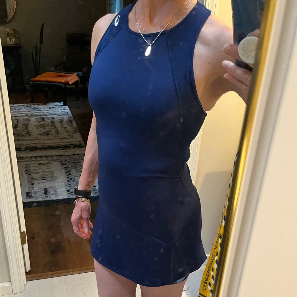 Navy ASICS tennis dress, small, no shorts